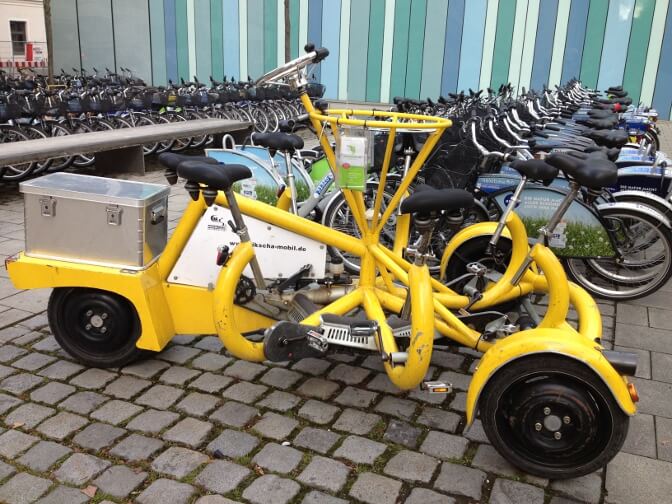 How does this work? Bike Share near the Marienplatz, Munich. RL Fifield, 2012.