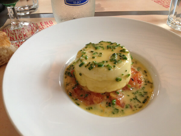 Fish mousse. A devine meal at Terroir Parisien. 20 rue St. Victor, Paris. We went for lunch, very relaxed.