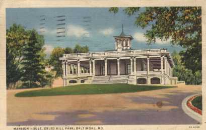 A 1921 Postcard showing the Mansion House, 1801, turned into a mid-19th century pavilion at the Zoo. Rootsweb.