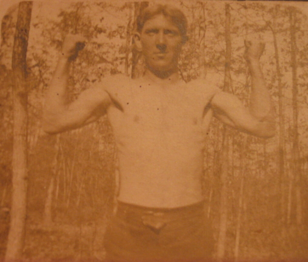 George Sappington Bowman, Strongman. c. 1900.